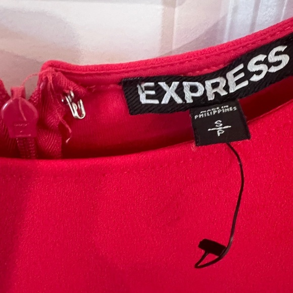 Express Fit & Flare Hot Pink Short Sleeve Dress Sz Small - Picture 5 of 8